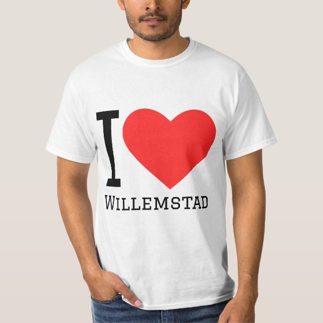 Camiseta Eu amo Willemstad (Frente)
