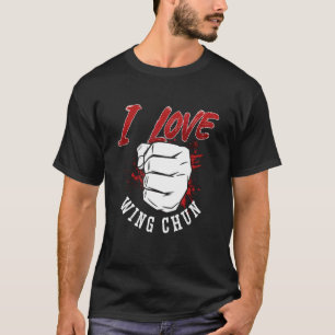 Camiseta Eu Amo Wing Chun Kung Fu Fu Combatente Marcial Win