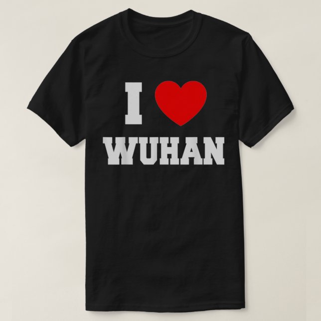 Camiseta Eu amo Wuhan (Frente do Design)
