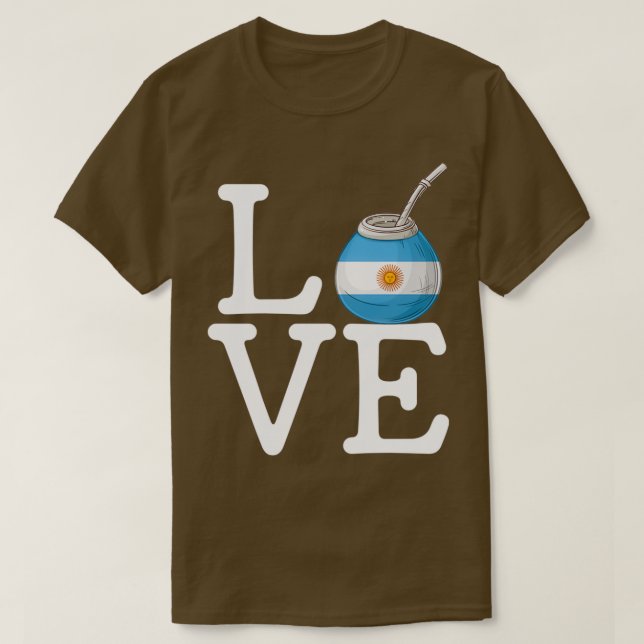 Camiseta eu amo yerba mate yerba mate (Frente do Design)