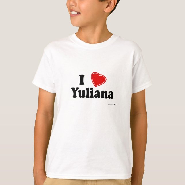 Camiseta Eu amo Yuliana (Frente)