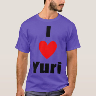 Camiseta Eu amo Yuri garota vintage