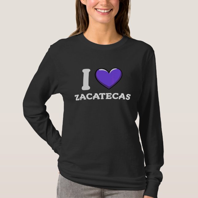 Camiseta Eu Amo Zacatecas México 8 (Frente)
