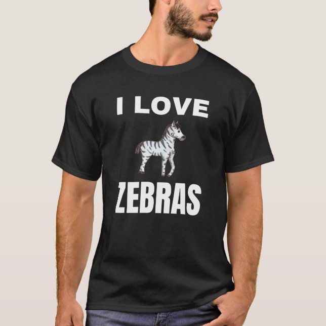 Camiseta Eu amo zebras (Frente)