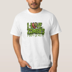 Camiseta Eu Amo Zombies