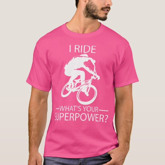 Camiseta Eu Ando De Bmx Qual É Seu Superpoder (Frente)
