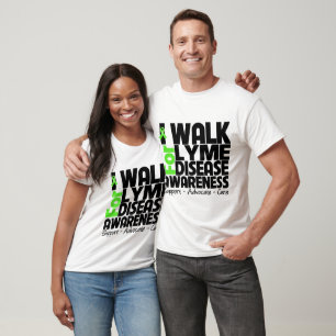 Camiseta Eu ando para a consciência da doença de Lyme