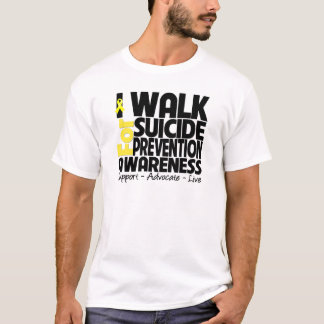 Camiseta Eu ando para a consciência da prevenção do
