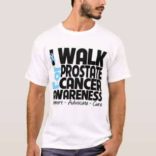 Camiseta Eu ando para a consciência do cancro da próstata