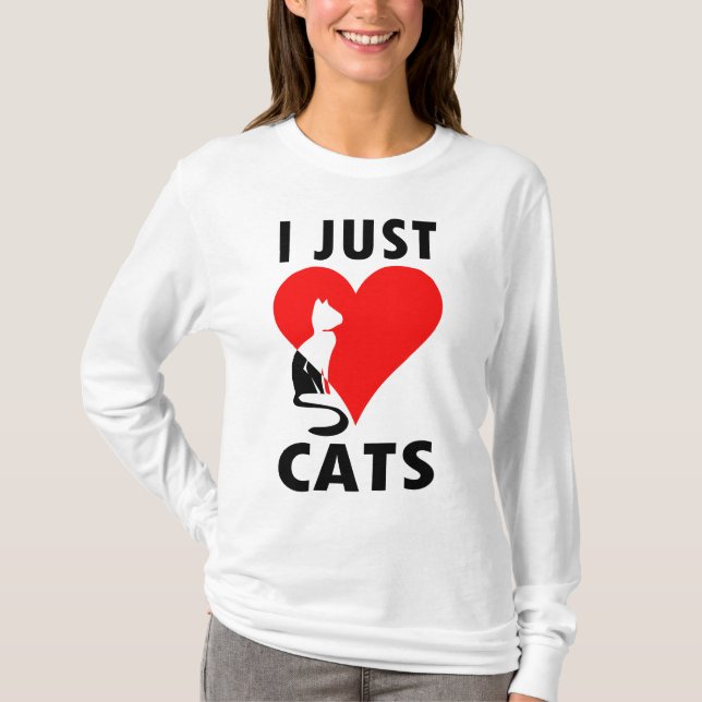 CAMISETA EU APENAS AMO GATOS (Frente)