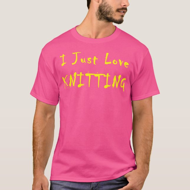 Camiseta Eu Apenas Amo Tricô (Frente)