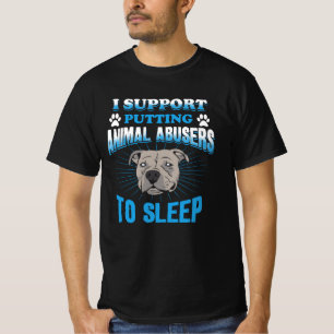 Camiseta Eu Apoio A Colocação De Abusos Animais No Sono