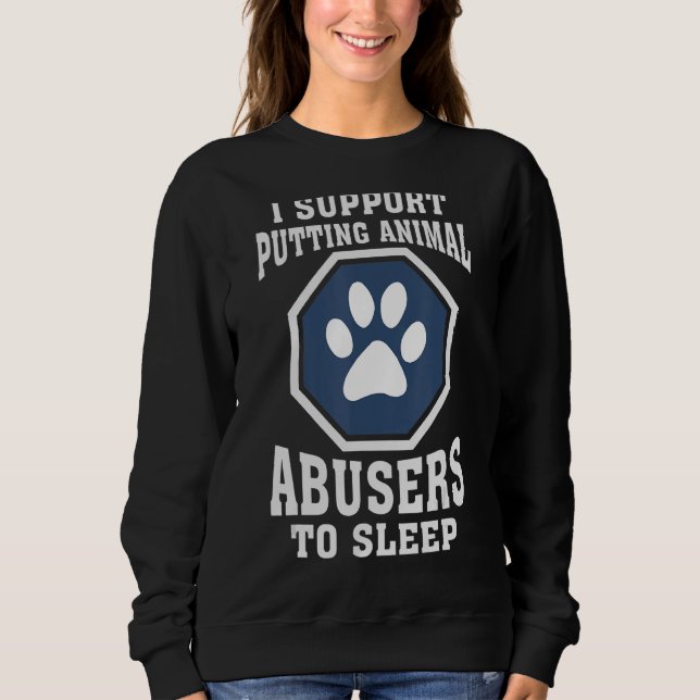 Camiseta Eu Apoio A Colocação De Abusos Animais No Sono (Frente)