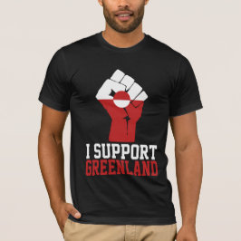 Camiseta Eu apoio a Groelândia - Orgulhosos gronelandeses