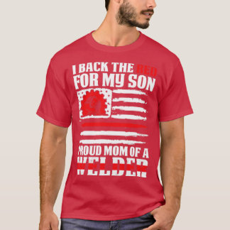Camiseta Eu Apoio A Mãe Vermelha Orgulhosa Do Filho Soldado