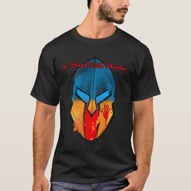 Camiseta Eu Apoio a Ucrânia - Apoio à Ucrânia (Frente)