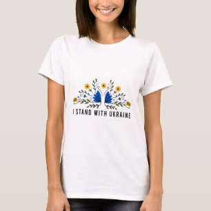 Camiseta Eu Apoio a Ucrânia Bandeira da Ucrânia Girassol Vi
