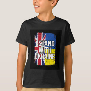 Camiseta Eu Apoio a Ucrânia Britânico Reino Unido Ucrânia