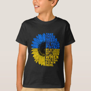 Camiseta Eu Apoio a Ucrânia Girassol Bandeira da Ucrânia Su