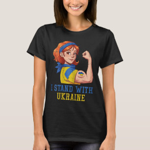 Camiseta Eu Apoio a Ucrânia Mulher Forte Mulheres Inquebráv