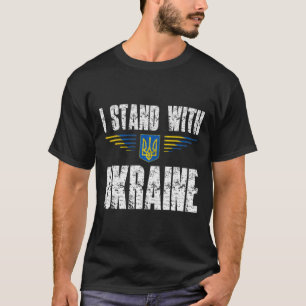 Camiseta Eu Apoio a Ucrânia Suporte à Ucrânia Tridente Ucr
