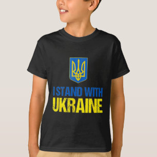 Camiseta Eu Apoio a Ucrânia Suporte Americano Bandeira Ucra