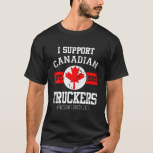 Camiseta Eu apoio caminhoneiros canadenses Canada Flag Free
