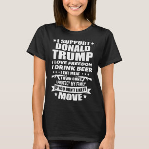 Camiseta Eu Apoio Donald Trump I Love Freedom I Beer Beer B