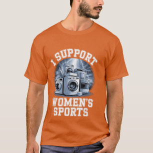 Camiseta Eu Apoio Esportes Femininos Investível Humor Adult