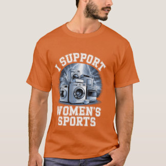 Camiseta Eu Apoio Esportes Femininos Investível Humor Adult