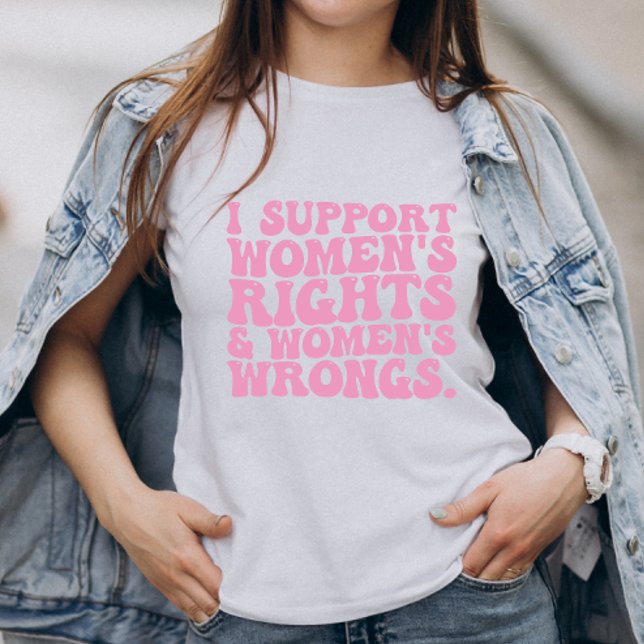 Camiseta Eu apoio feministas feministas e feministas femini (Criador carregado)
