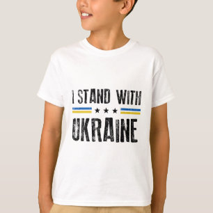 Camiseta Eu Apoio Linhas da Ucrânia Homens de Apoio Ucrania