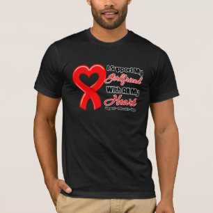 Camiseta Eu apoio meu namorada com todo o meu coração