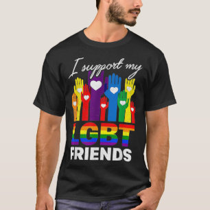 Camiseta Eu apoio meus amigos LGBT Gay LGBT