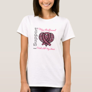 Camiseta Eu apoio minha consciência do cancro da mama do