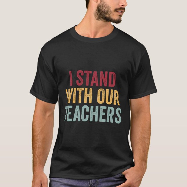 Camiseta Eu Apoio Nossos Professores Estudantes Jovens (Frente)