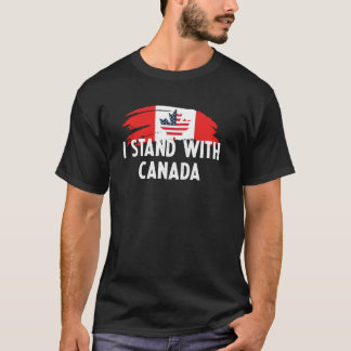 Camiseta Eu Apoio o Canadá América Canadense Bandeira dos E