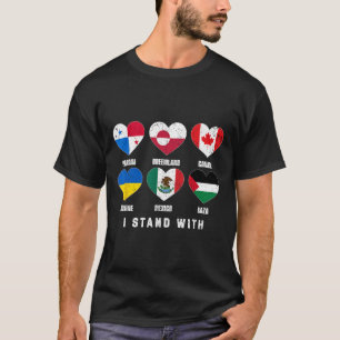 Camiseta Eu Apoio O Canadá Groenlândia México Panamá Gaza U