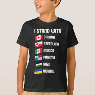 Camiseta Eu Apoio O Canadá Groenlândia México Panamá Gaza U