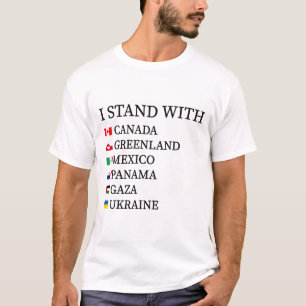 Camiseta Eu Apoio O Canadá Groenlândia México Panamá Gaza U