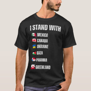 Camiseta Eu Apoio O Canadá Groenlândia México Panamá Gaza U