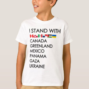 Camiseta Eu Apoio O Canadá Groenlândia México Panamá Gaza U