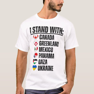 Camiseta Eu Apoio O Canadá Groenlândia México Panamá Gaza U