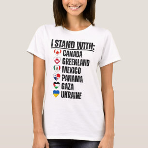 Camiseta Eu Apoio O Canadá Groenlândia México Panamá Gaza U