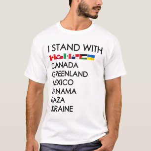 Camiseta Eu Apoio O Canadá Groenlândia México Panamá Gaza U