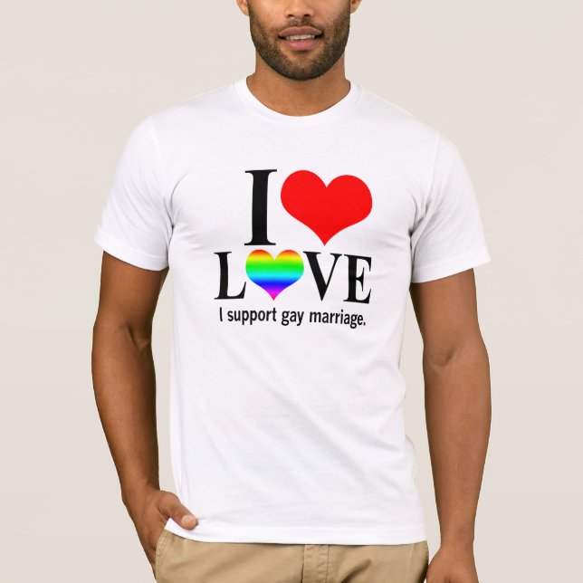 Camiseta Eu apoio o casamento gay (Frente)