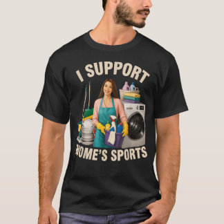Camiseta Eu Apoio o Esporte Feminino Humor Engraçado Sarcás