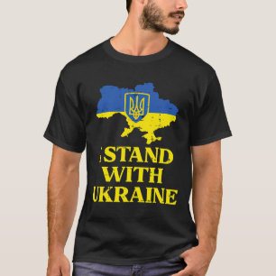 Camiseta Eu Apoio o Mapa da Ucrânia Apoio às Mulheres Ucran