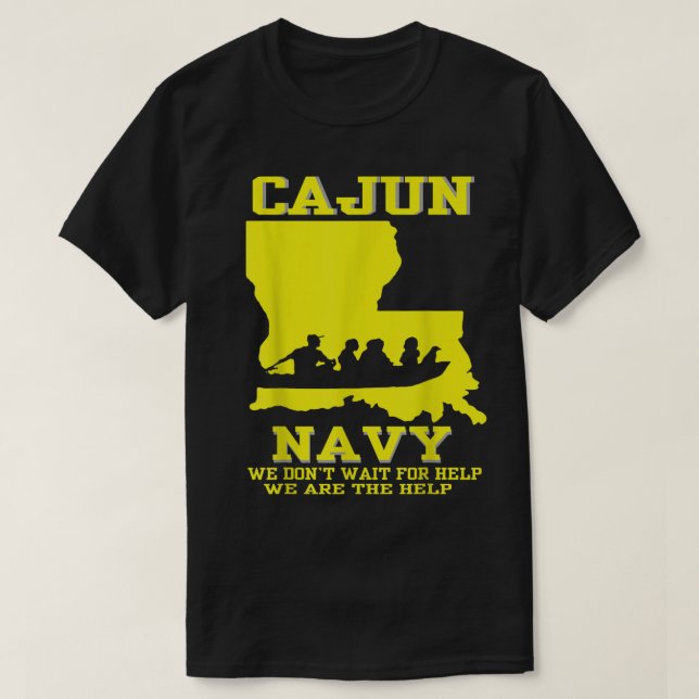 Camiseta Eu apoio o MARINHO da CAJUN de Pesquisa e Resgate  (Frente do Design)