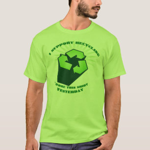 Camiseta Eu apoio o reciclagem